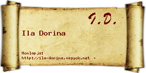 Ila Dorina névjegykártya